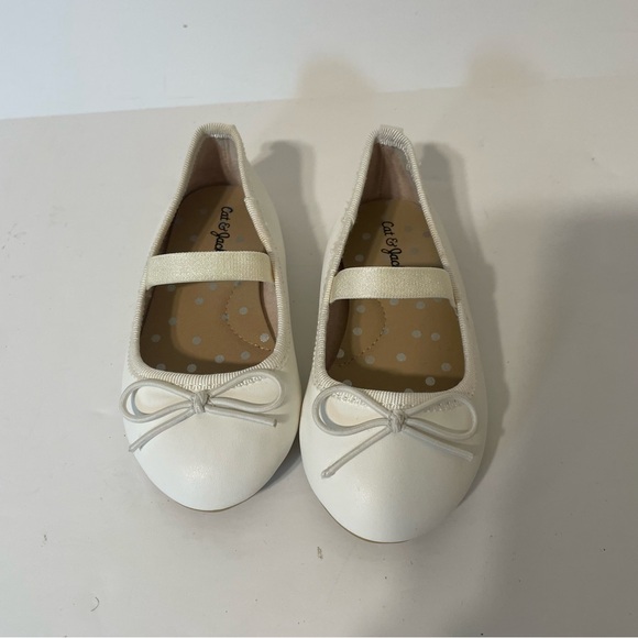Toddler Girls' Nora Slip-On Ballet Flats White - Cat & Jack™ 5 - Picture 4 of 10